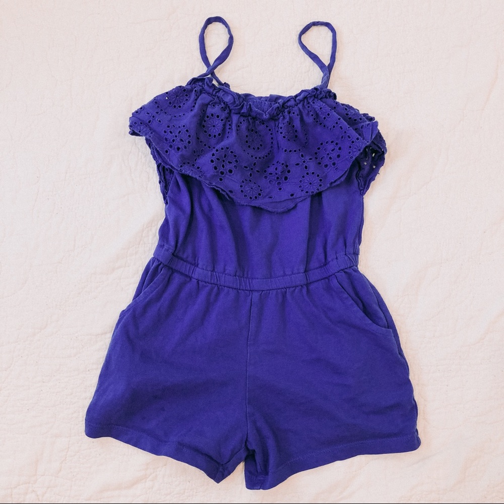 Cat&Jack Girls Blue Summer Romper- Size XS 4/5